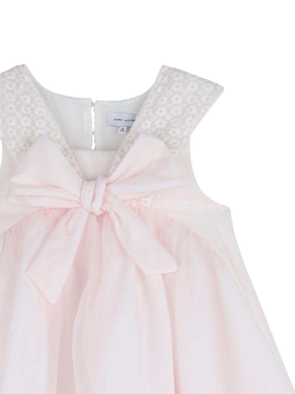 Abito per bambina The Marc Jacobs Kids rosa chiaro con fiocco W60856 470 THE MARC JACOBS KIDS