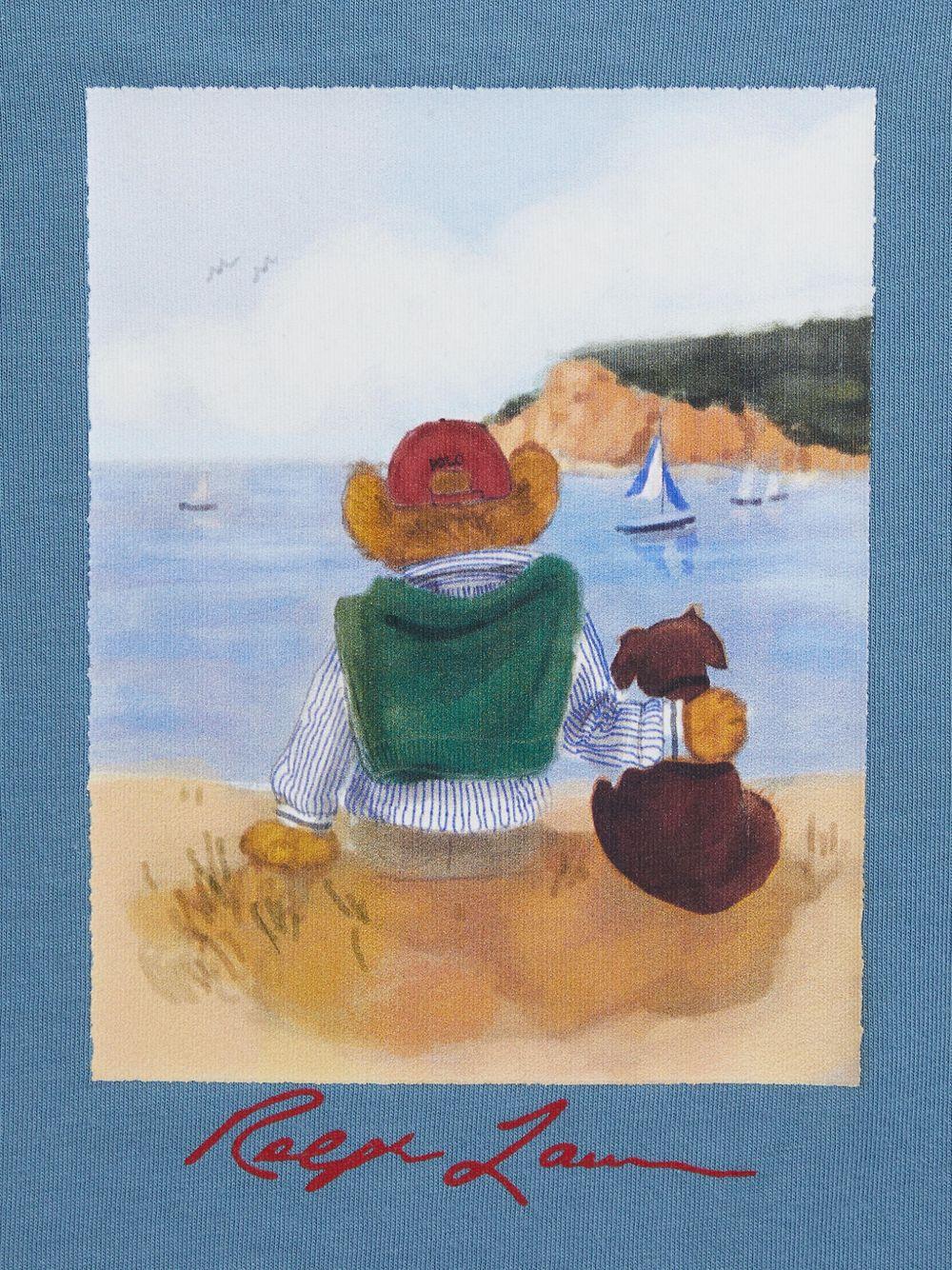 T-shirt per bambino Polo Ralph Lauren Kids blu con stampa grafica 322A12424 001 Ralph Lauren kids