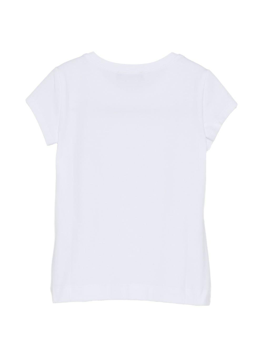 T-shirt per bambina Ermanno Scervino Junior bianca con logo sul davanti Z1G608 7201 0099 ERMANNO SCERVINO JUNIOR