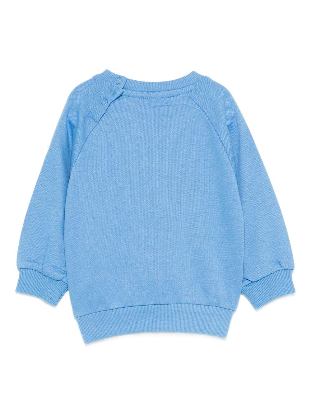 Felpa per neonato Molo blu con ricamo smile sul davanti 6S26J203 5615 MOLO