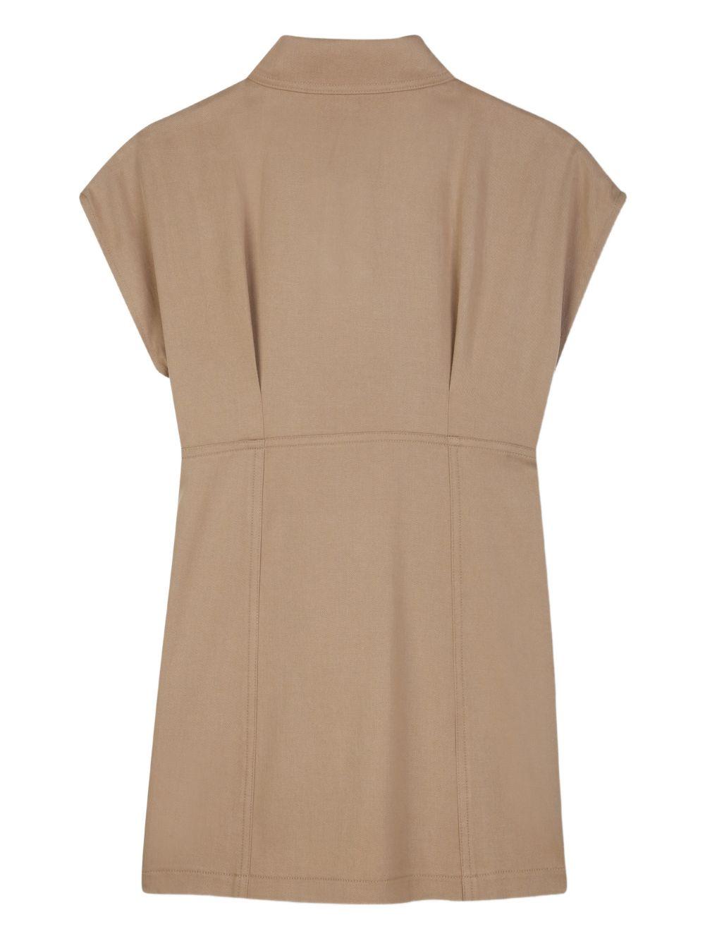 Abito per bambina Michael Kors Kids marrone con tasca applicata R30594 263 MICHAEL KORS KIDS