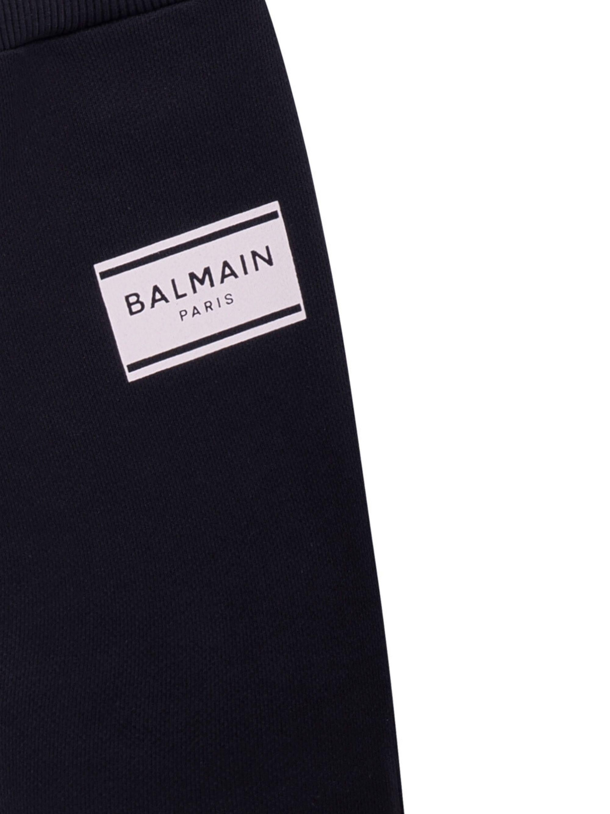 Pantaloni sportivi per neonato Balmain Kids blu con logo sul davanti BY6500 Z3183 617BC BALMAIN KIDS