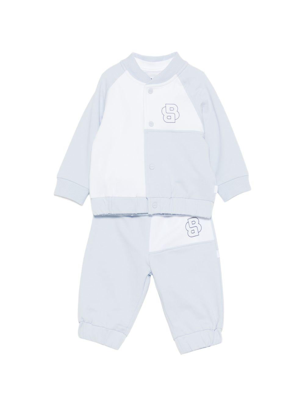 Tuta sportiva per neonato BOSS Kids azzurro con inserti J53049 771 BOSS KIDS