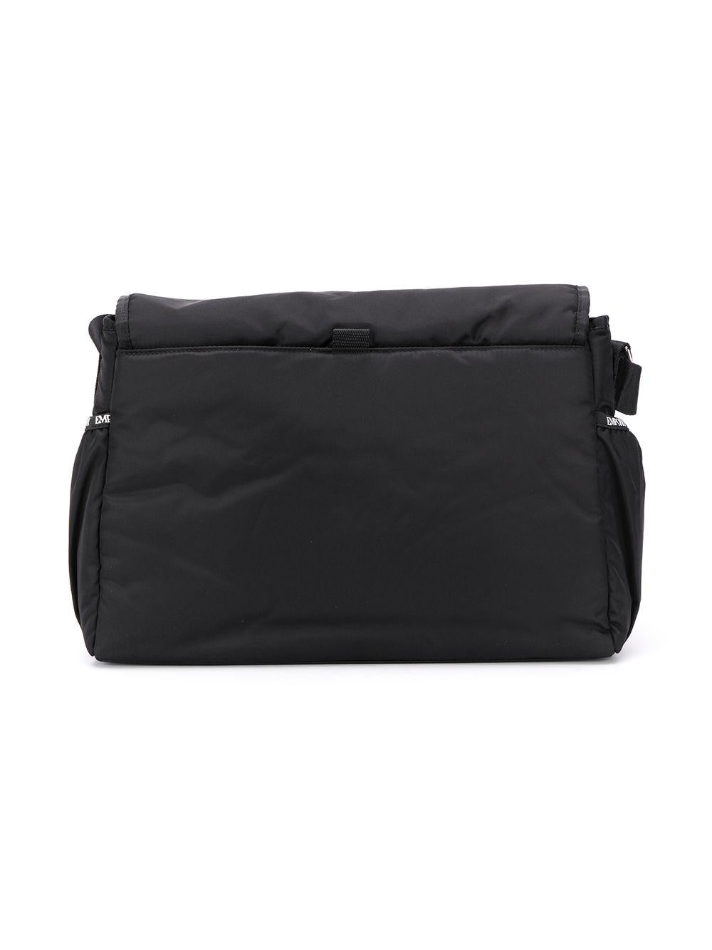 Borsa fasciatoio per neonati Emporio Armani Kids nera con logo 402145 CC904 00020 EMPORIO ARMANI KIDS