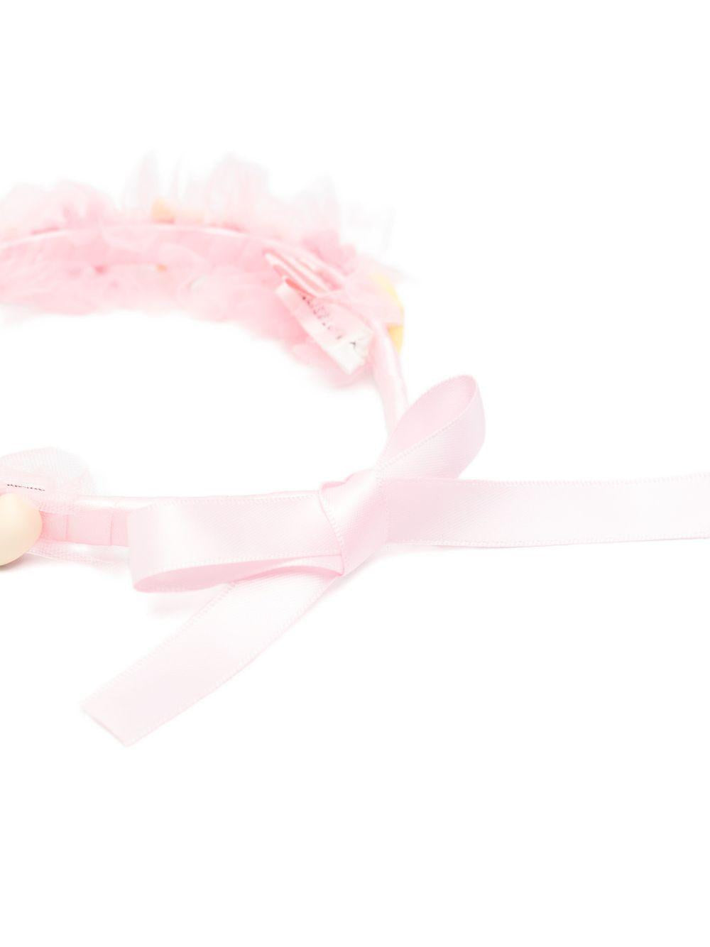 Cerchietto per capelli per bambina Billieblush rosa con applicazione fiori U22056 44L BILLIEBLUSH