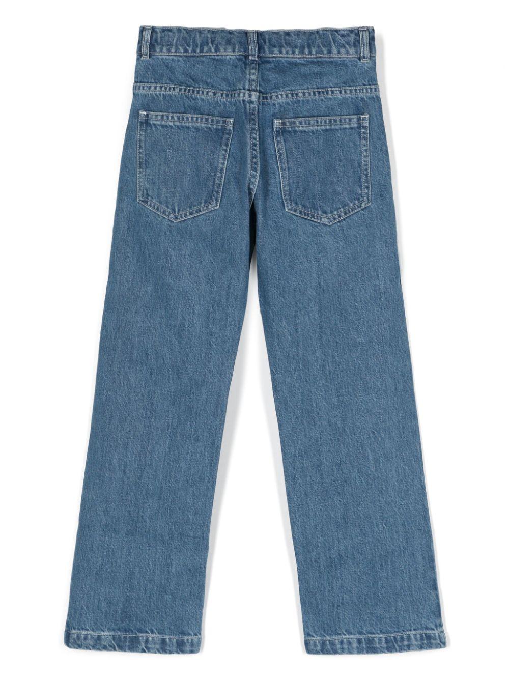 Jeans con logo ricamato - Rubino Kids