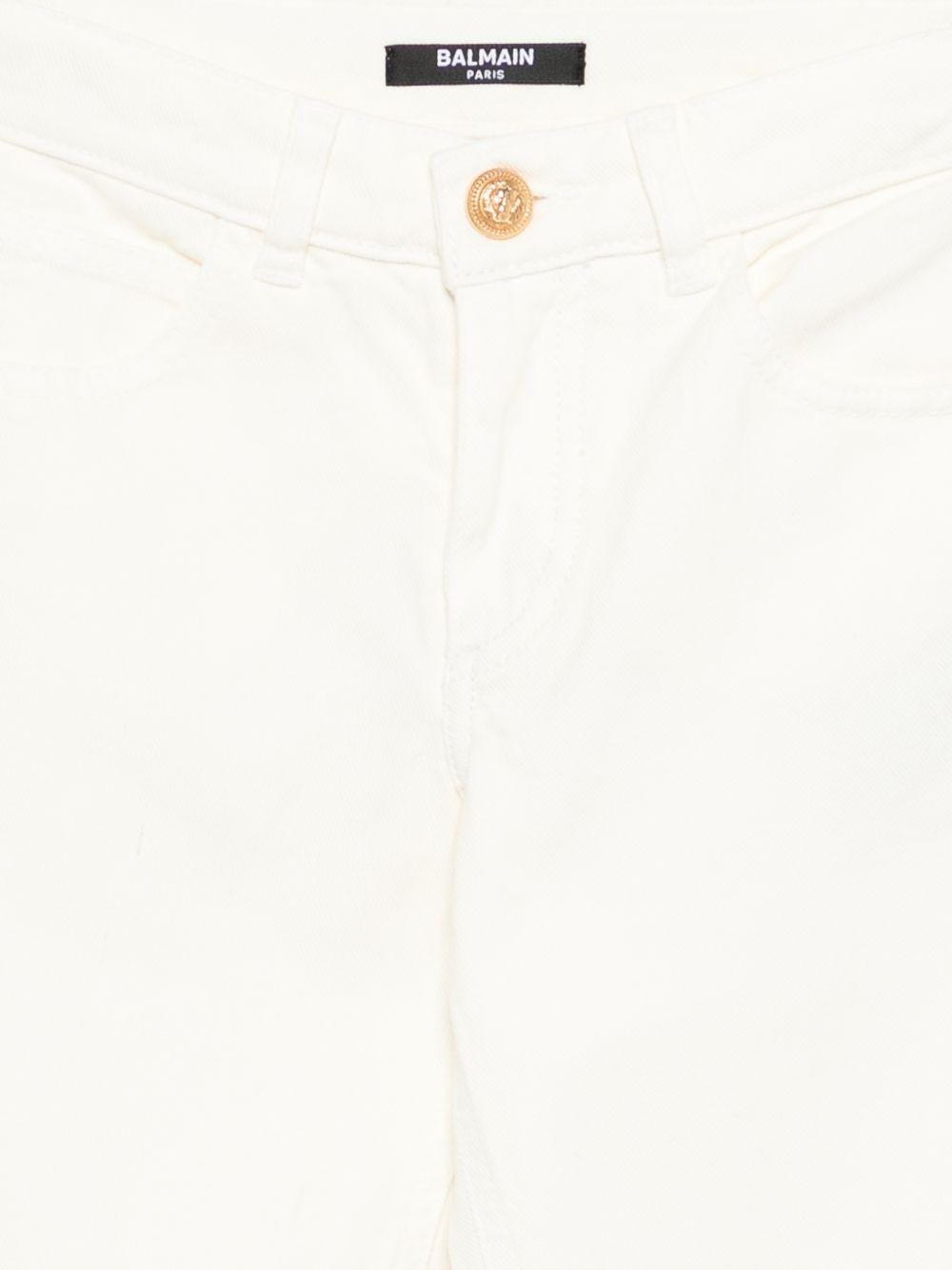 Jeans da bambino Balmain Kids bianco con decorazione - Rubino Kids