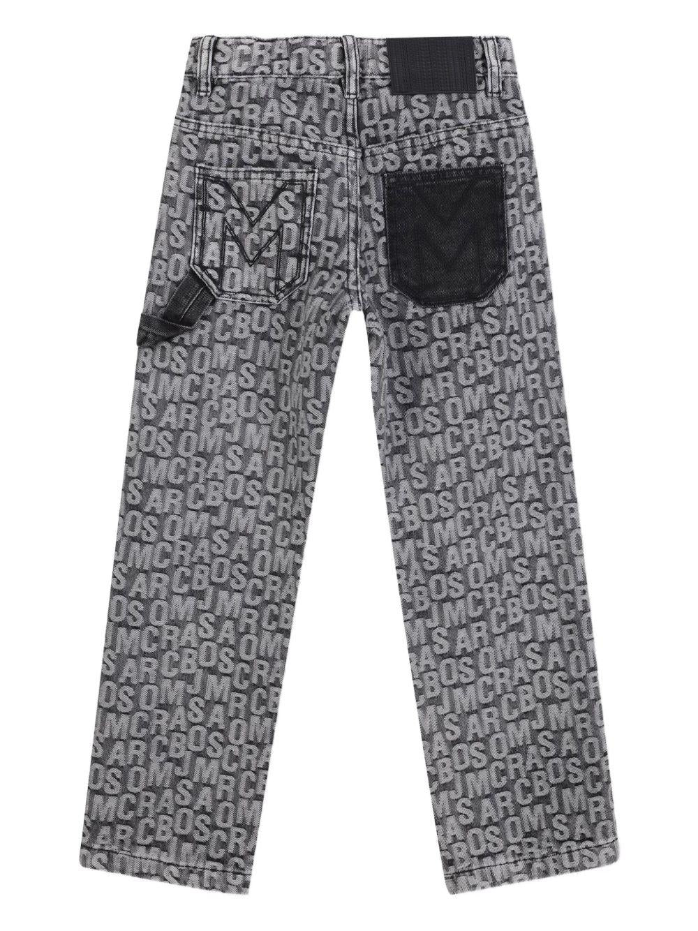 Jeans dritti per bambino The Marc Jacobs Kids grigio con logo - Rubino Kids