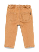 Jeans Leo Teddy per neonato Moschino Kids beige con passanti per cintura - Rubino Kids
