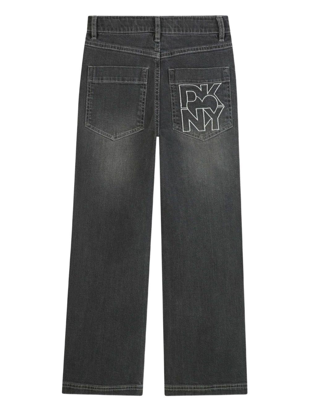 Jeans per bambina DKNY Kids denim con ricamo - Rubino Kids