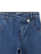 Jeans per bambina Kenzo Kids denim con design asimmetrici - Rubino Kids