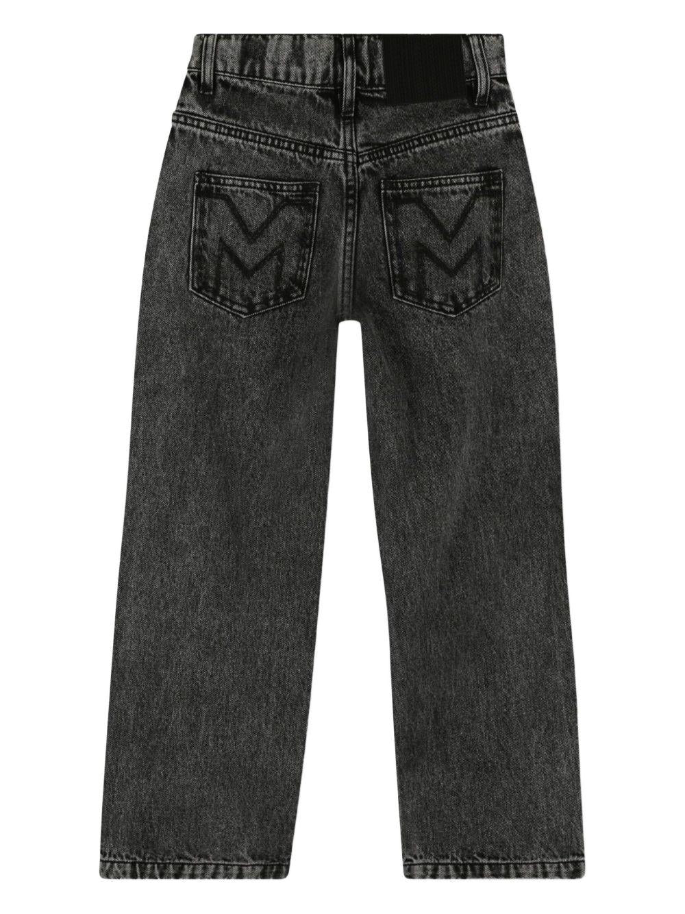 Jeans per bambina Marc Jacobs Kids in denim grigio con decorazione - Rubino Kids
