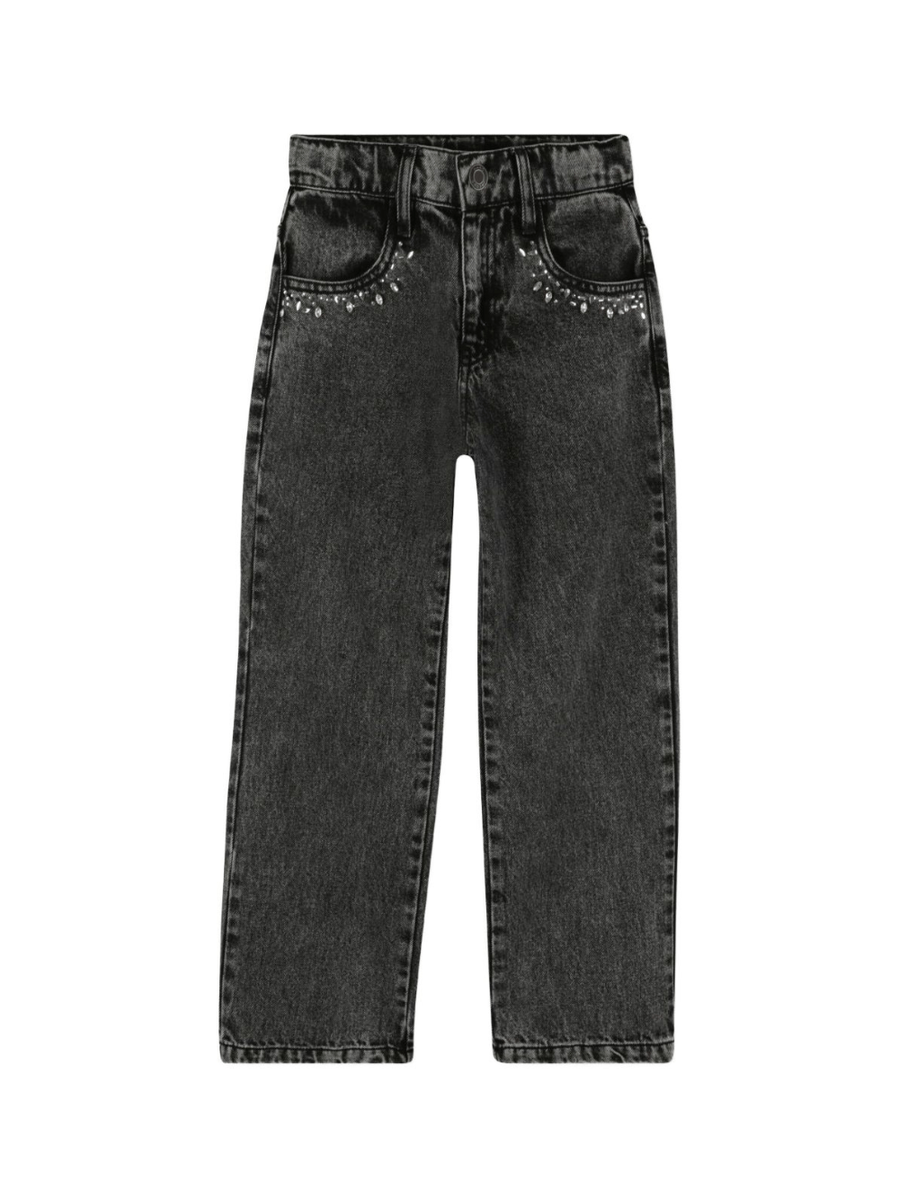 Jeans per bambina Marc Jacobs Kids in denim grigio con decorazione - Rubino Kids
