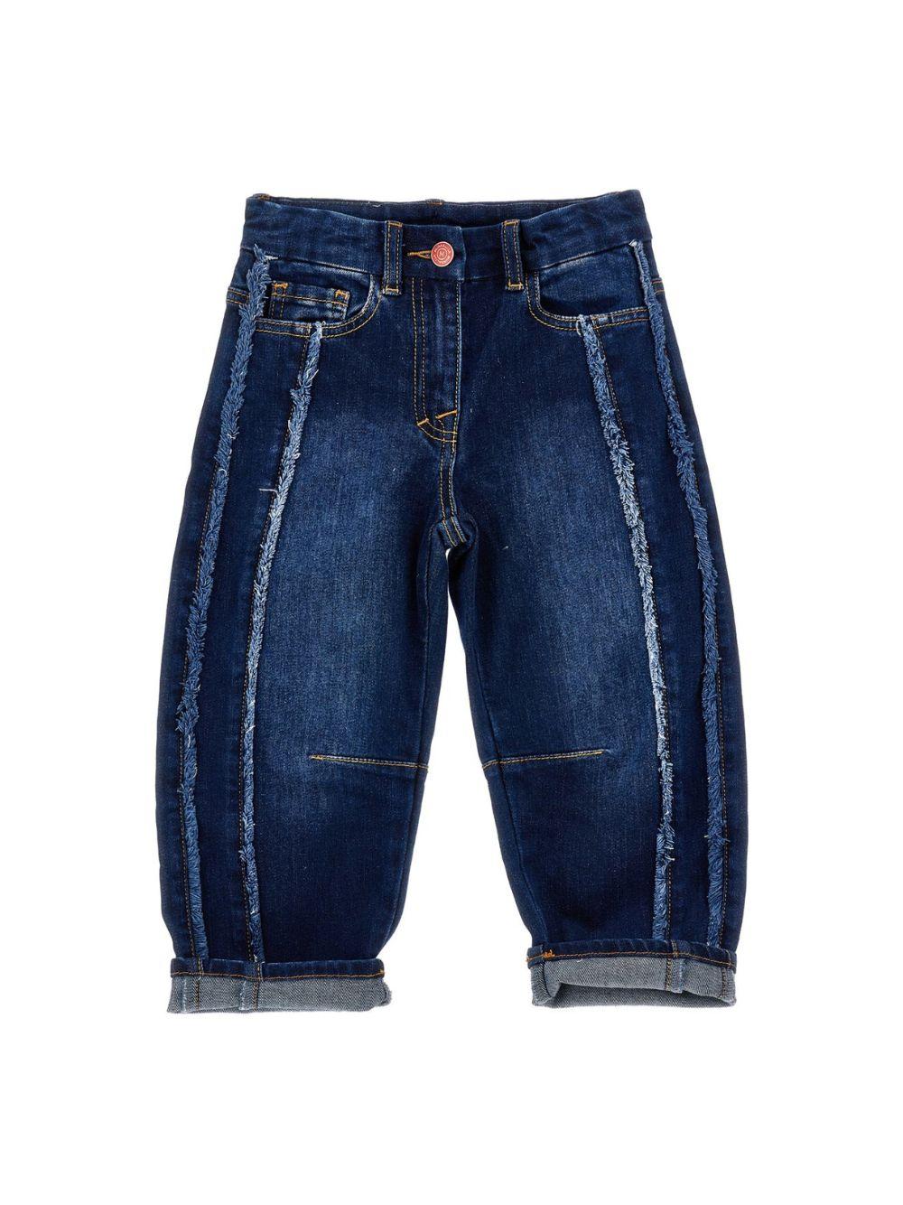 Jeans per bambina Monnalisa x Hello Kitty in denim con applicazione - Rubino Kids