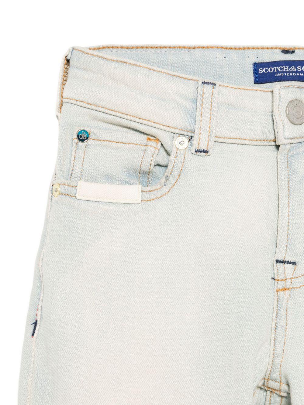 Jeans per bambina Scotch & Soda Kids azzurri con dettagli ricamati - Rubino Kids