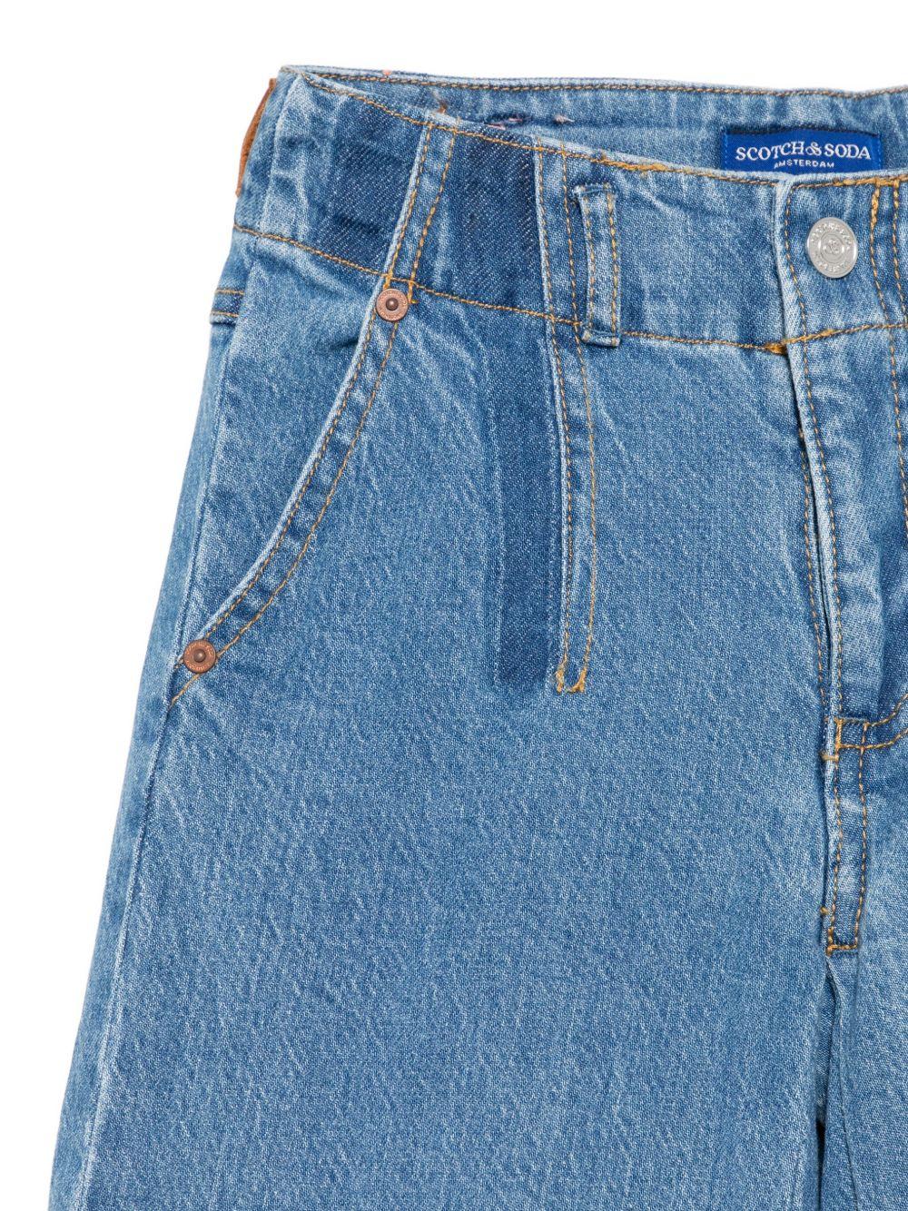 Jeans per bambina Scotch & Soda Kids denim con tasche posteriori applicate - Rubino Kids