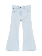 Jeans per bambina Stella McCartney Kids in denim con gamba a zampa - Rubino Kids