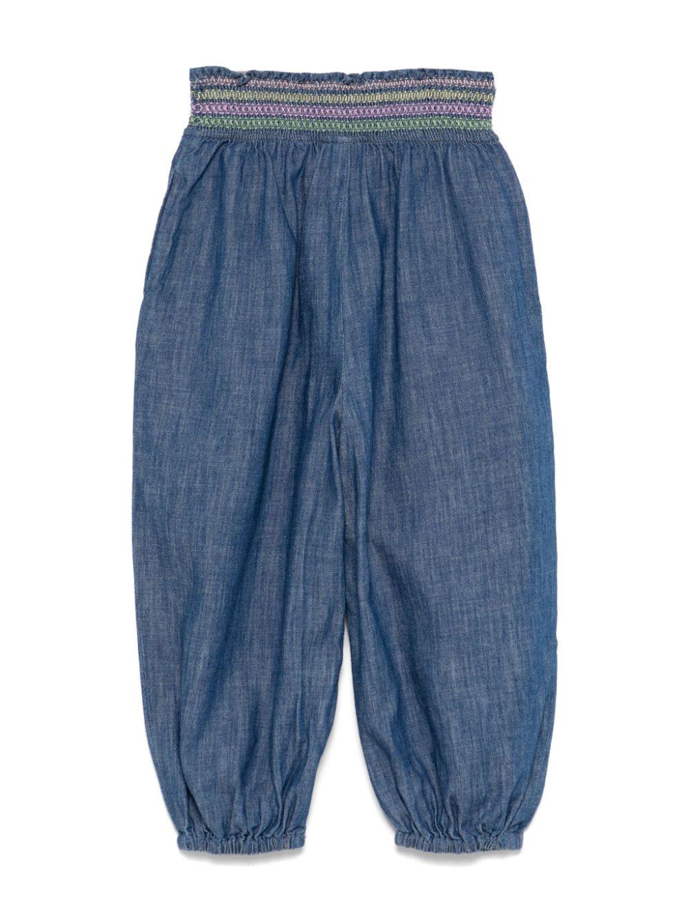 Jeans per bambina Zimmermann Kids in denim con elastico in vita - Rubino Kids