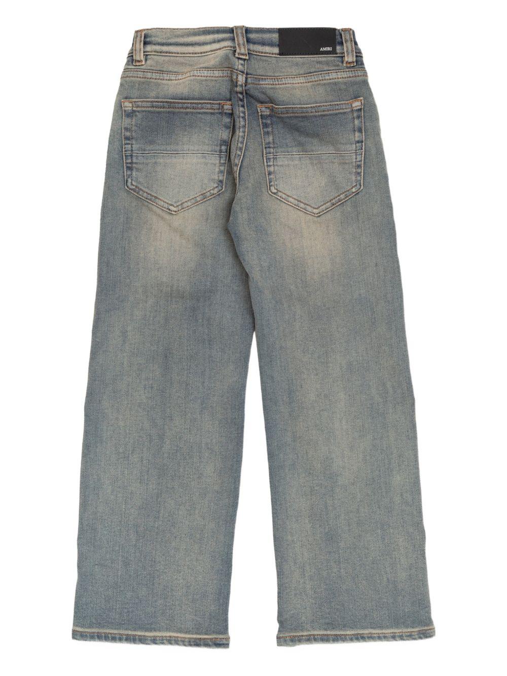 Jeans per bambino Amiri Kids denim con applicazione con ossa - Rubino Kids