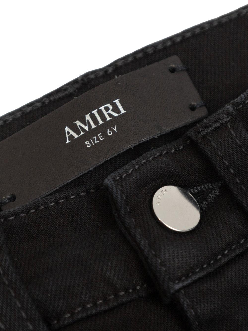 Jeans per bambino Amiri Kids nero con toppa con logo - Rubino Kids