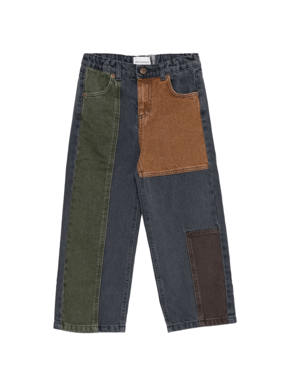 Jeans per bambino Bobo Choses denim con design color - block - Rubino Kids
