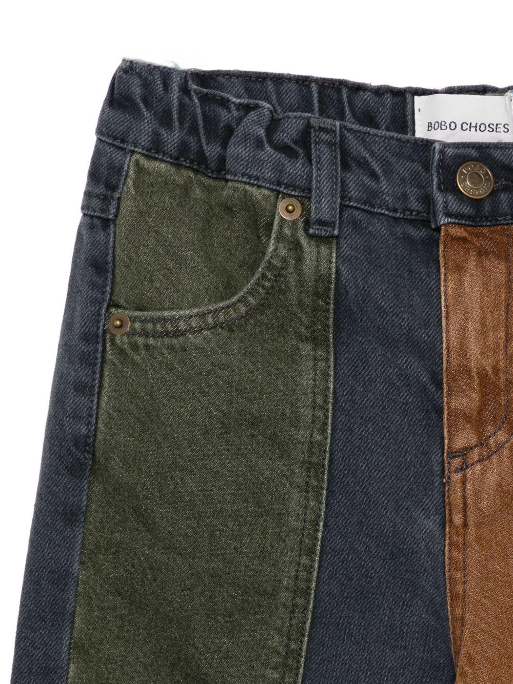 Jeans per bambino Bobo Choses denim con design color - block - Rubino Kids