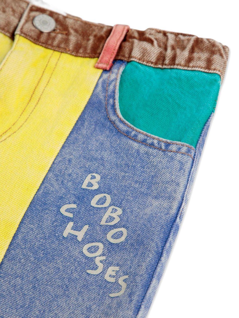 Jeans per bambino Bobo Choses in denim con design color - block - Rubino Kids