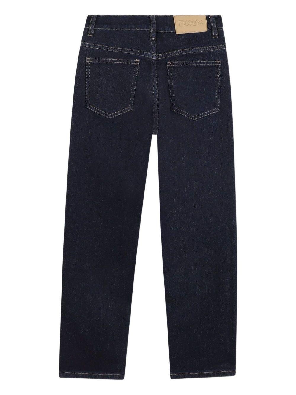 Jeans per bambino Boss Kids denim con design a cinque tasche - Rubino Kids