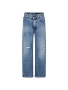 Jeans per bambino Dolce & Gabbana Kids in denim a gamba dritta con dettagli strappati - Rubino Kids