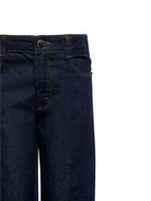 Jeans per bambino John Richmond Junior blu in denim con risvolto - Rubino Kids
