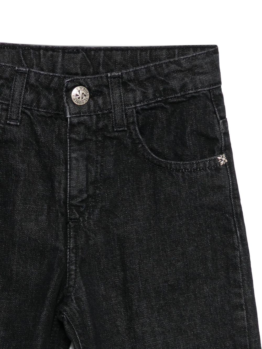 Jeans per bambino John Richmond Junior nero con placca logo - Rubino Kids