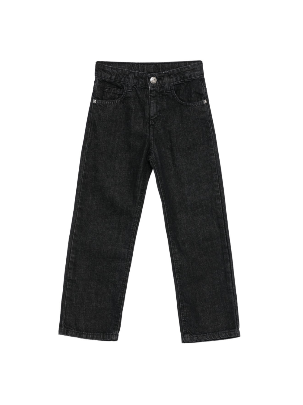 Jeans per bambino John Richmond Junior nero con placca logo - Rubino Kids