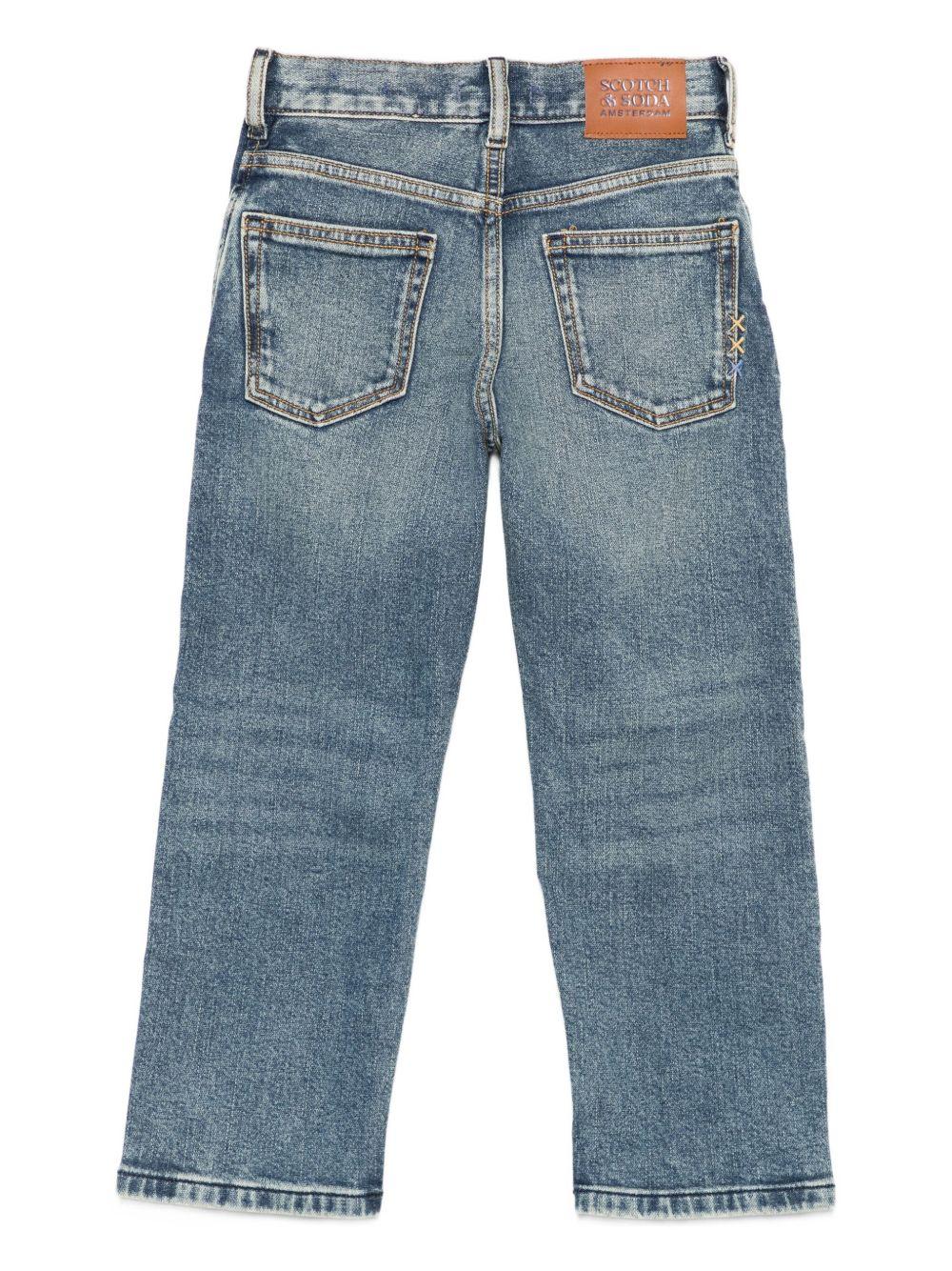 Jeans per bambino Scotch & Soda Kids denim con patta con bottoni - Rubino Kids