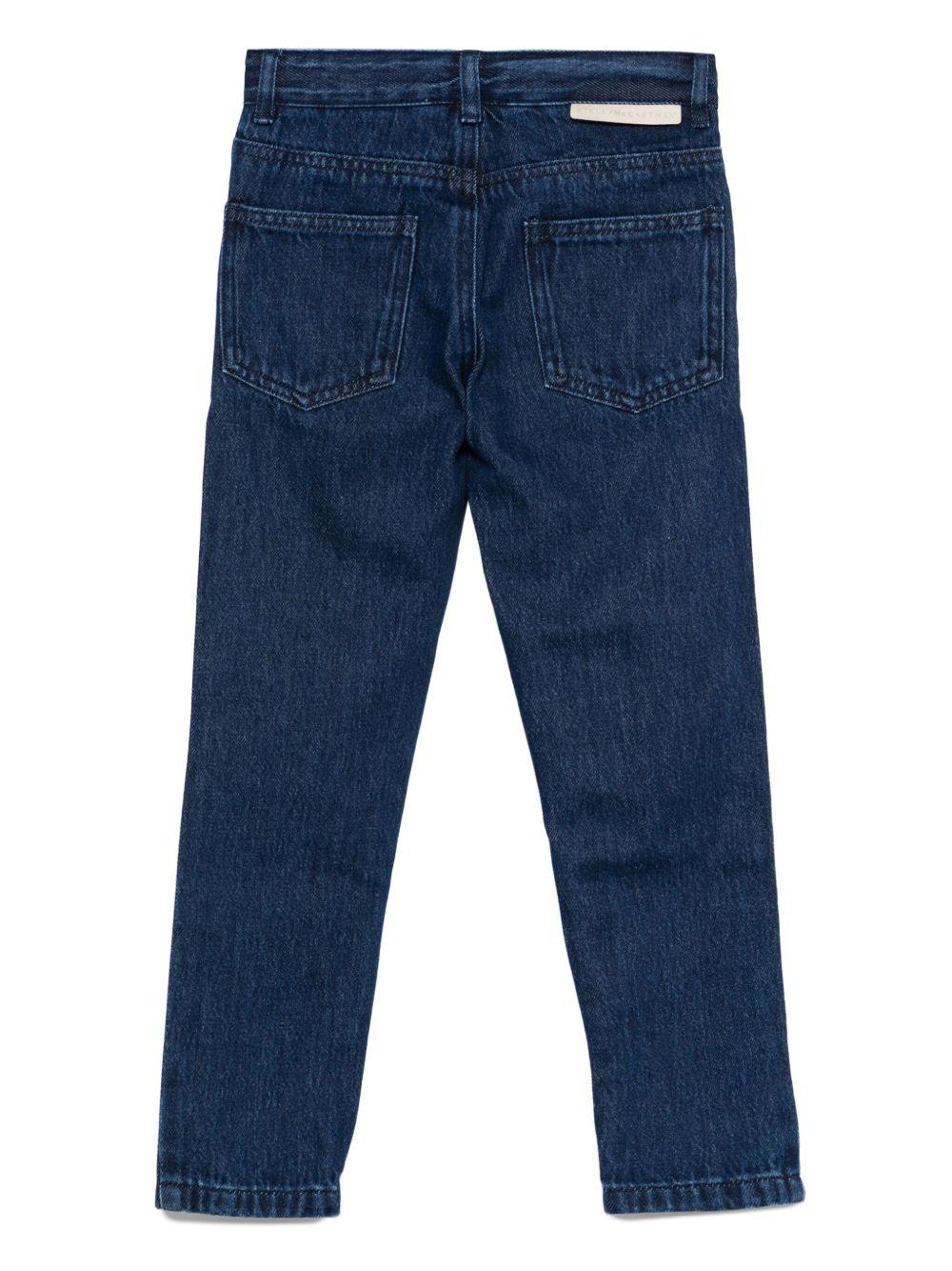 Jeans per bambino Stella McCartney Kids in denim con ricamo sul ginocchio - Rubino Kids