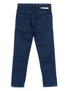 Jeans per bambino Stella McCartney Kids in denim con ricamo sul ginocchio - Rubino Kids