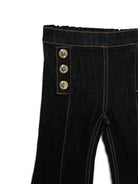 Jeans per neonata Elisabetta Franchi La Mia Bambina in denim con bottoni - Rubino Kids