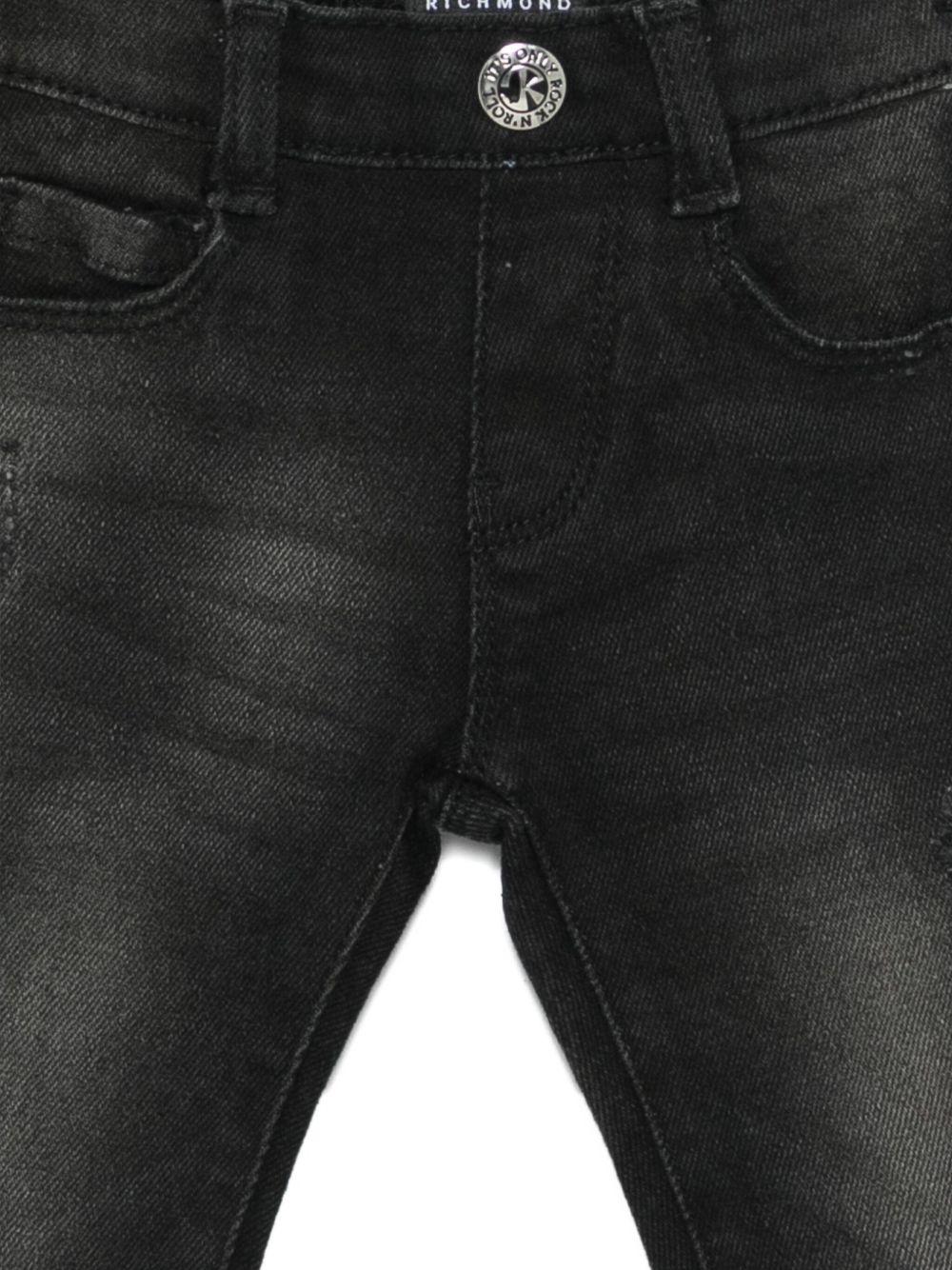 Jeans per neonato John Richmond Junior neri con dettaglio logo - Rubino Kids