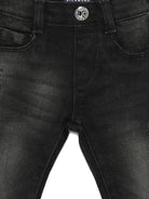 Jeans per neonato John Richmond Junior neri con dettaglio logo - Rubino Kids