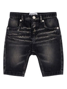 Jeans per neonato Moschino Kids in denim nero con effetto vissuto - Rubino Kids