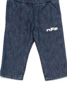 Jeans per neonato Off - White Kids in denim con elastico in vita - Rubino Kids