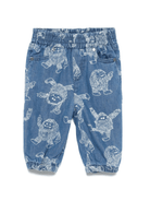 Jeans per neonato Stella McCartney Kids in denim con ricamo all - over - Rubino Kids