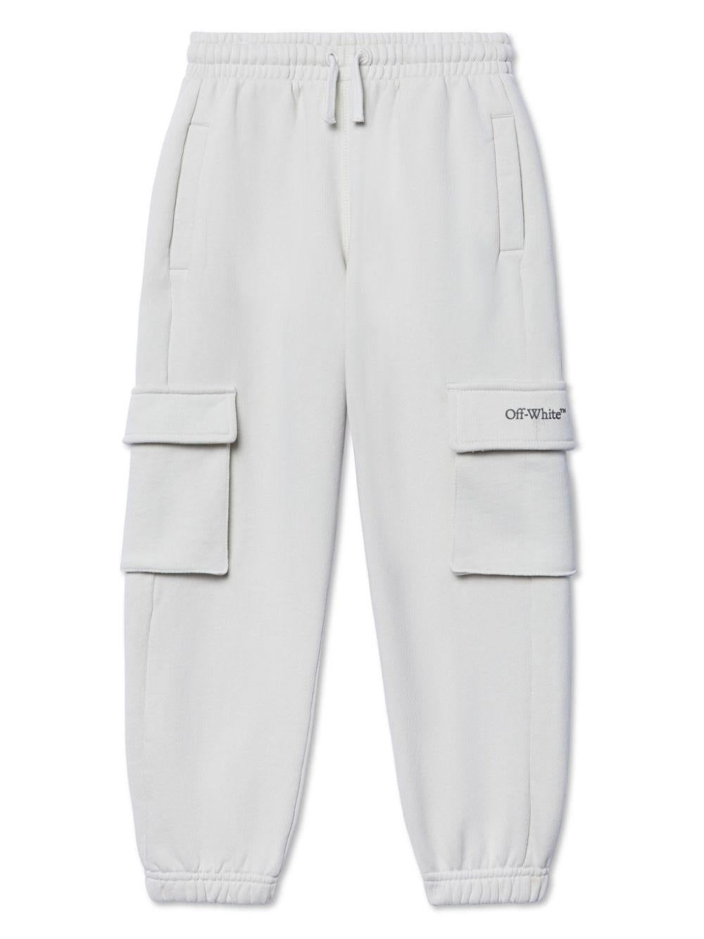 Joggers Bookish per bambino Off - White Kids grigio con tasche cargo - Rubino Kids