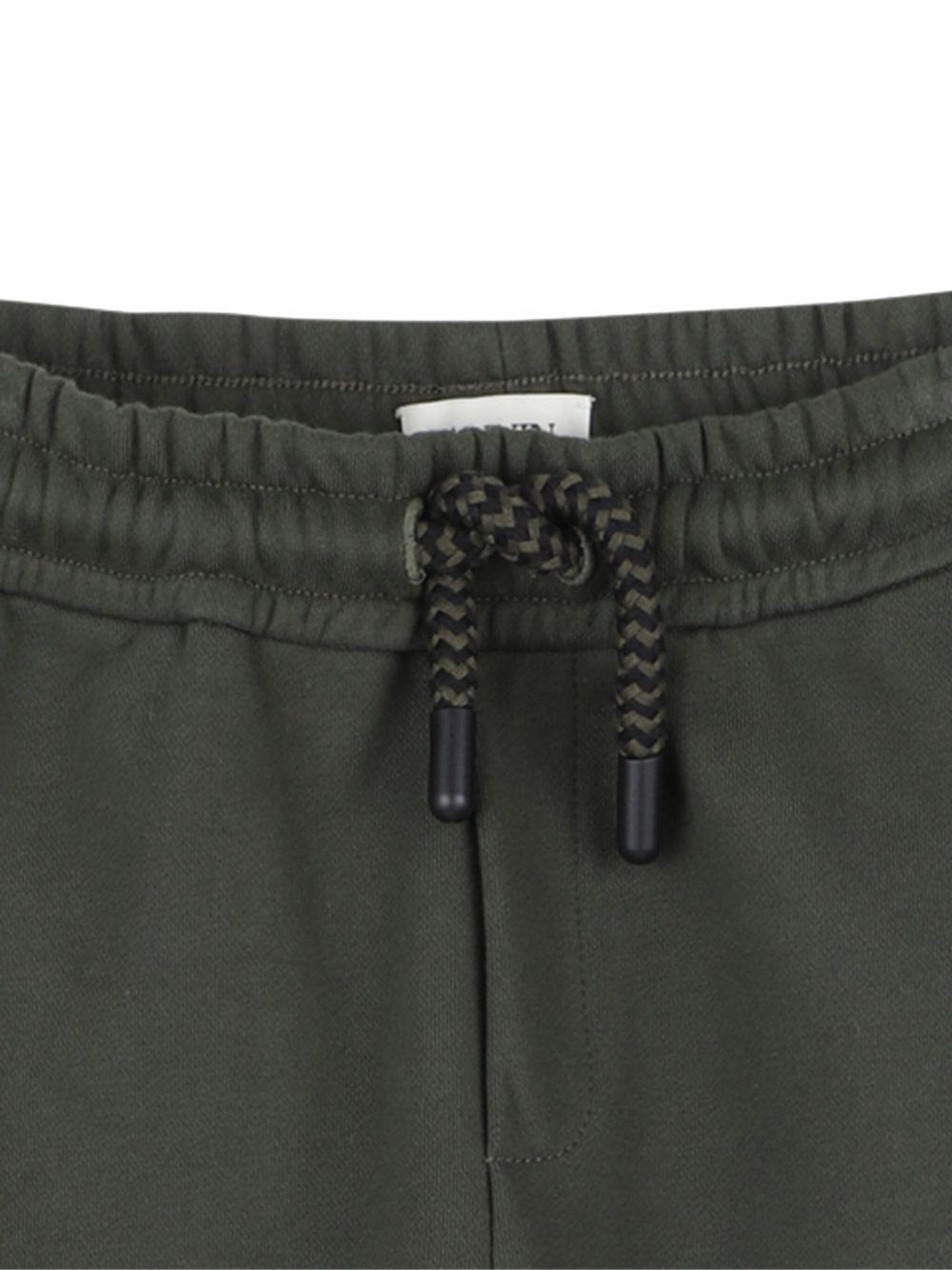 Joggers per bambino Lanvin Enfant verde con orli elasticizzati - Rubino Kids