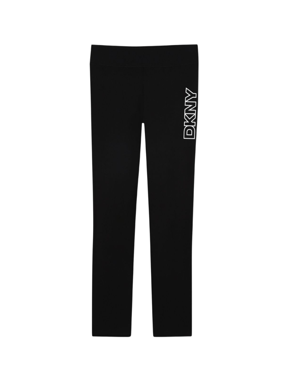 Leggings per bambina Dkny Kids neri con stampa logo - Rubino Kids