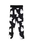 Leggings per bambina Stella McCartney Kids nero con stampa fantasma - Rubino Kids