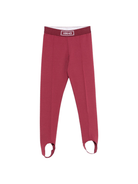 Leggings per bambina Versace Kids bordeaux con orlo con staffa - Rubino Kids