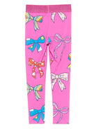 Leggins per bambina Stella McCartney Kids fucsia con stampa fiocchi - Rubino Kids