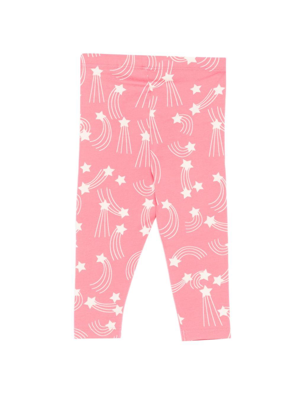 Leggins per neonata Mini Rodini rosa con stampa stelle all - over - Rubino Kids