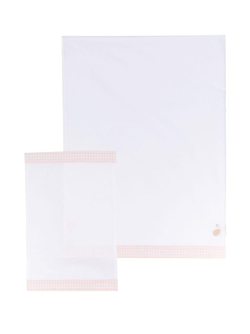 Lenzuola con logo per neonato Il Gufo bianco con orlo rifinito - Rubino Kids