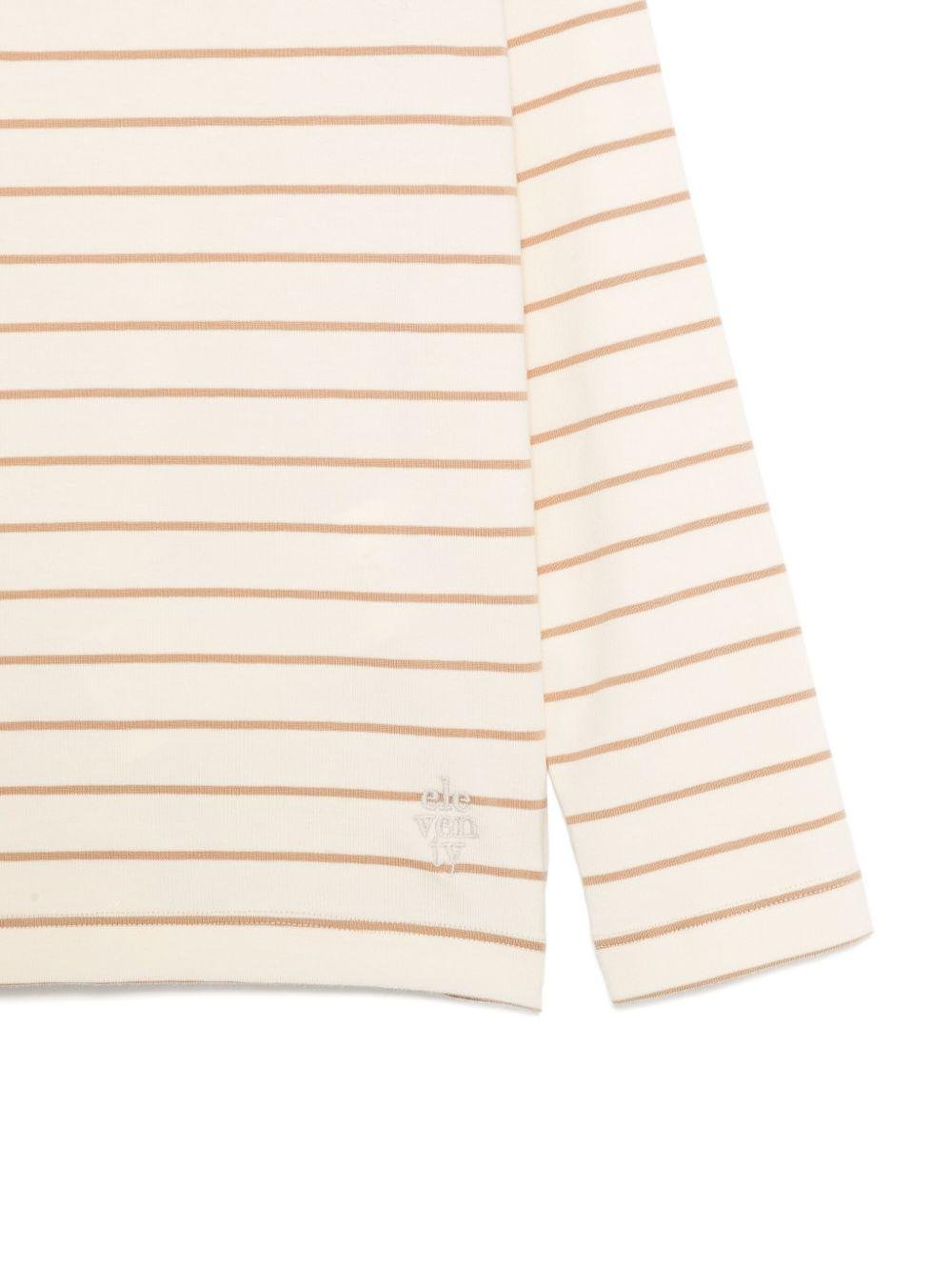 Maglia per bambino Eleventy Kids beige con motivo a righe - Rubino Kids